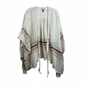 Universal Thread Women's Striped 100% Cotton Kimono Cardigan OS  Beach Vacation